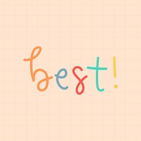 Best typography on a beige background vector 