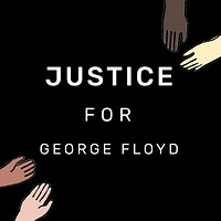 Justice for George Floyd, editorial graphic created in memory of George Floyd and in support of the Black Lives Matters movement. JUNE 11, 2020 - BANGKOK, THAILAND
