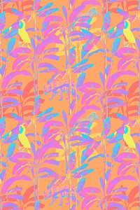 Colorful funky tropical patterned background