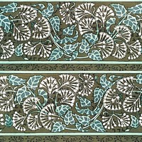 Art nouveau lilac flower pattern background vector