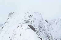 Snow covered mountain winter background