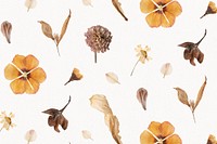 Natural dried flower wallpaper pattern