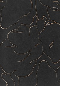 Nude gold doodle pattern on black background