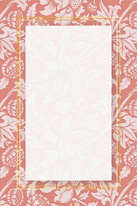 Nature ornament frame vector pattern inspired by William Morris