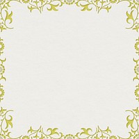 Vintage leaves floral ornament frame pattern 