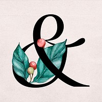 Ampersand sign serif vintage typography