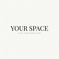 Your space template vector typography on grid background