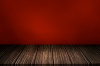 Wooden floor with red wall product background