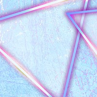 Triangular holographic neon frame psd