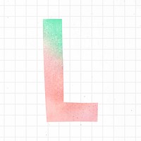 Watercolor l font lettering vector