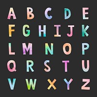 Abc font set illustration graphic 