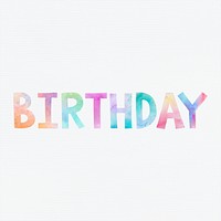 Happy birthday word typography vector