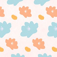 Floral pattern background vector hand drawn