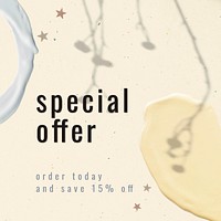 Special offer banner template vector