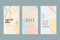 Fashion sale template collection vector 