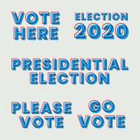 Election 2020 multiply font vector typography
