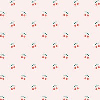 Psd hand drawn cherry pattern background