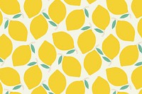 Seamless lemon pattern pastel background