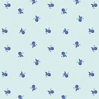 Vector seamless blueberry pattern pastel background
