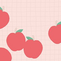 Vector apple corner border grid pattern background