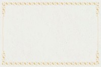 Gold filigree frame border vector