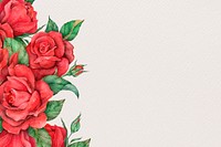 Red rose border psd social media banner background