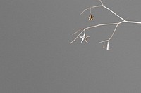 Christmas social media banner gray background with design space