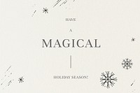 Holiday season greetings vector snowflakes pattern