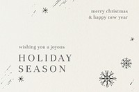 Holiday season greetings card vector snowflakes pattern