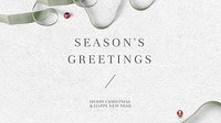 Season&rsquo;s greetings message vector ribbon pattern