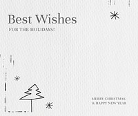 Best wishes holiday card vector Christmas background