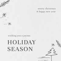 Holiday season greeting card vector Christmas background