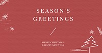 Season's greetings vector Christmas card