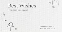 Best wishes holiday card vector Christmas background