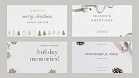 Christmas vector social media ads template set