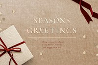 Season’s greetings message vector Christmas background