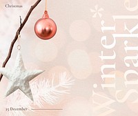 Winter sparkle Christmas greeting festive background