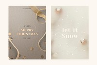 Festive Christmas poster template vector set