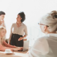 Diverse businesswomen teamwork in office