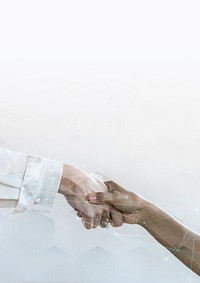 Corporate business handshake between business partners