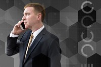 Businessman talking on phone 