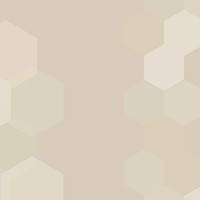 Beige geometric hexagon pattern background vector