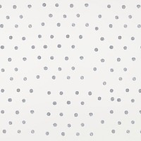 Glittery silver polka dot on off white background