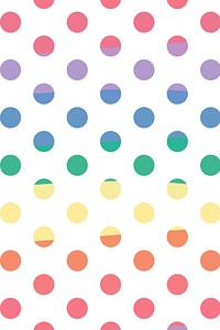 Artsy colorful polka dot pattern banner