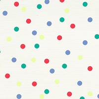 Colorful vector textured cute polka dot pattern for kids