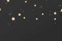 Golden shimmery stars pattern on black background