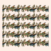 Editable birds pattern brush vector compatible with ai