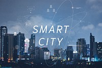 Smart city technology editable social media design template