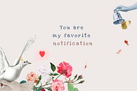 Romantic quote template vector aesthetic social media banner