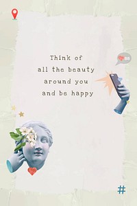 Self-love quote template vector aesthetic remixed media
